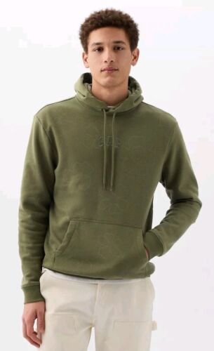 Gap Arch Logo Floral Hoodie | Size LARGE | Army Jacket Green Sequoia NWT š„š§