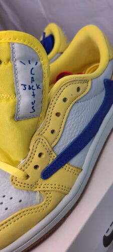 Air Jordan 1 Low OG PS x Travis Scott Canary Yellow Racer Blue - SIZE 1.5 Youth