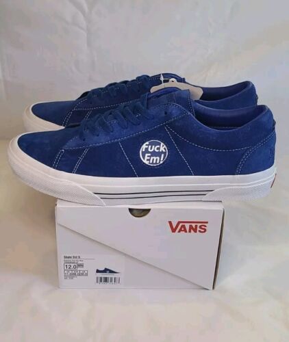Supreme × Vans Sid 2024 BLUE | Mens Size 12 | "Fuck Em!" NIB Ships FAST! 🔥