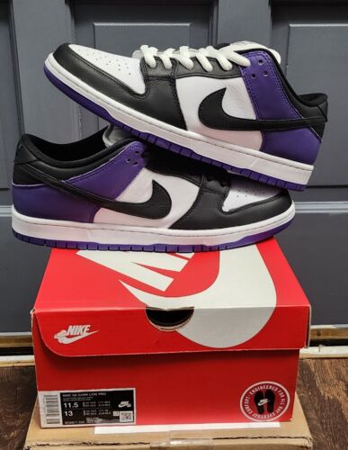 Nike SB Dunk Low Pro Court Purple | Mens 11.5 | Black White Purple Panda