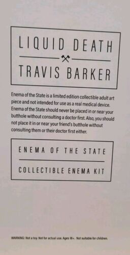 Travis Barker x Liquid Death Enema of the State Collectible Enema Kit π₯