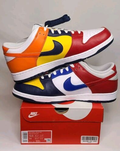 Nike Dunk Low CO.JP What The Dunk | Mens Size 12.5 | Navy Red Grey Orange P. Rod