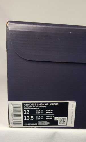 Nike Air Force 1 High '07 LV8 NBA 75th Ani | Mens 12 | Red Black Grey Fog RARE!