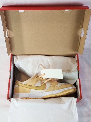 Nike Dunk Low LX Gold Suede Mens Size 12 / Womens 13.5 Extended Size A+ QUALITY