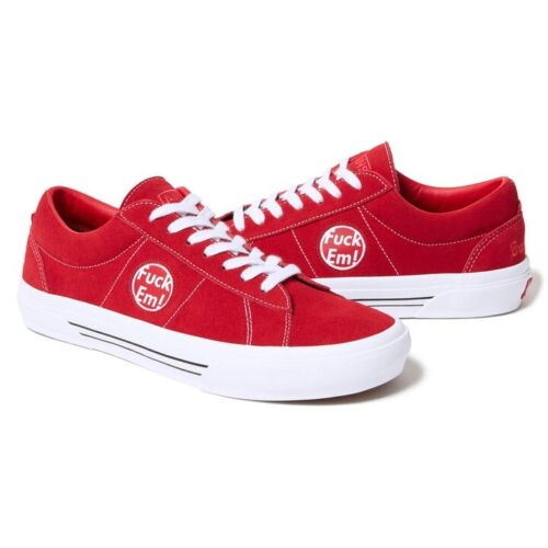 Supreme × Vans Sid RED | Mens Size 12 | "Fuck Em!" Ships FAST! Fashion Sneakers