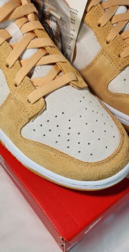 Nike Dunk Low LX Gold Suede Mens Size 12 / Womens 13.5 Extended Size A+ QUALITY