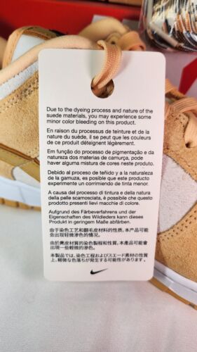 W Nike Dunk Low LX Gold Suede Mens Size 11.5 /Womens 13 Extended Size A+ QUALITY