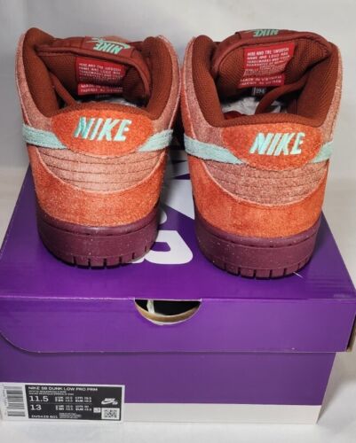 Nike SB Dunk Low Pro PRM Mens Size 11.5 Mystic Red Emerald Rise Strawberry Cough
