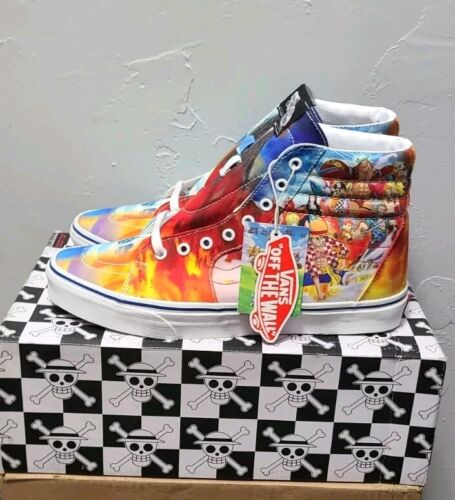 Vans x One Piece Sk8-Hi 'Punk Hazard' 360° Graphic | Size 11.5 | Monkey D. Luffy Zoro Usopp Franky Nami Sanji Robin