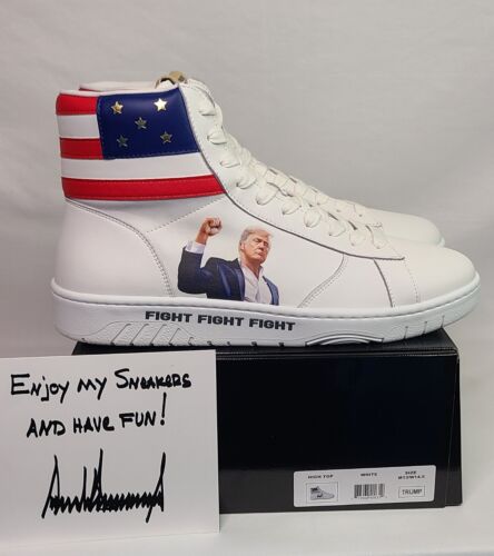 Donald Trump FIGHT FIGHT FIGHT High Top Sneakers | Size 13 | LIMITED To 5000 🔥
