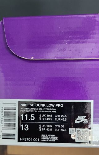 Nike Dunk SB Low Hyper Royal Malachite | Mens Size 11.5 | Ships FAST! NeW IN BoX
