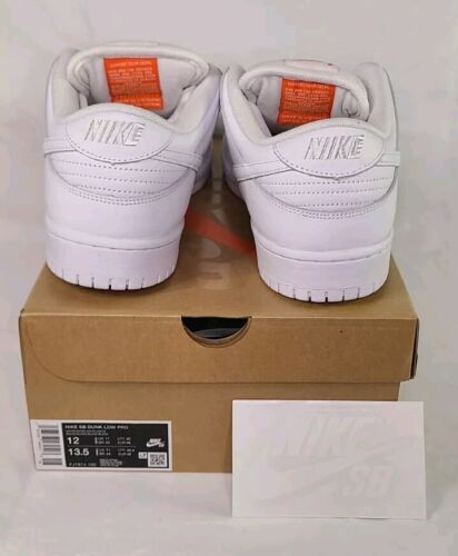 Nike SB Dunk Low Pro ISO Triple White | Mens Sz 12 | Orange Label NeW Skate Shoe
