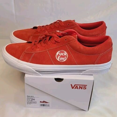 Supreme Γ Vans Sid 2024 RED | Mens Size 11.5 | "Fuck Em!" NIB Ships FAST! π₯