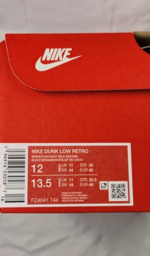 Nike Dunk Low Retro Waffle 2024 🧇 | Mens Size 12 | Wheat Coconut Milk Sesame