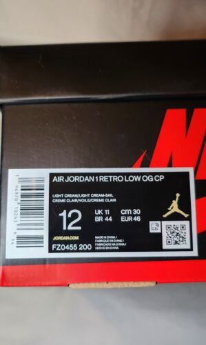 Jordan 1 Retro Low OG Chris Paul | Mens Size 12 | Give Them Flowers Cream Sail
