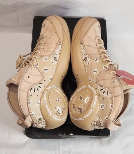 Nike Air Zoom Flight 95 x Supreme SP HEMP | Mens Size 12 | Tan & White + Sticker