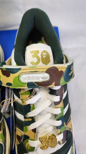 Adidas x Bape Forum 84 Low 30th Anniversary Green Camo Mens Sz 11.5 Bathing Ape