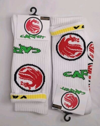 Vans x Carpet Company HALF CAB DRAGON SOCKS | White W/Red NWT Ships FAST!