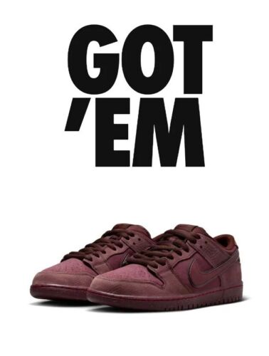 Nike SB Dunk Low PRM City of Love Burgundy Crush | Mens Size 11 | NEW!
