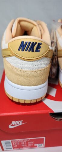 Nike Dunk Low LX Gold Suede Mens Size 12 / Womens 13.5 Extended Size A+ QUALITY