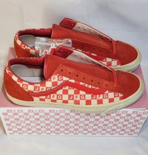 JFG Joe FreshGoods x VANS OG Style 36 Lx Red Honeymoon Mens Size 12 Checkerboard