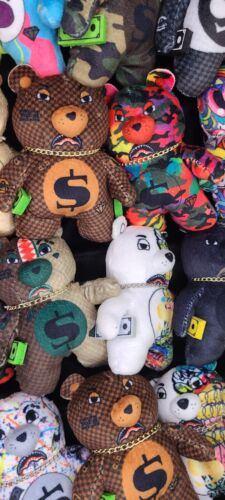 Sprayground Pack Of Real Plush Bears Runway Piece Backpack 40+ Bears SUPER RARE!