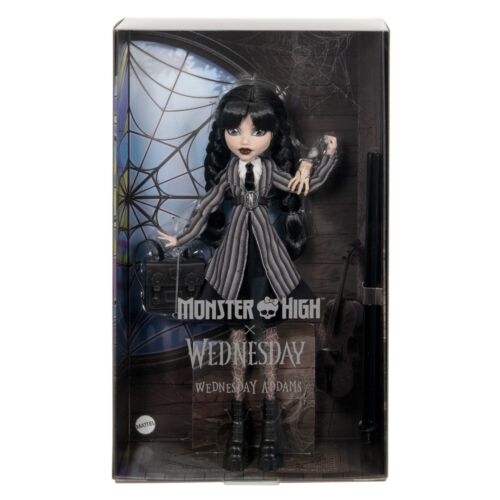 Monster High x Wednesday Addams Family Doll | Mattel Nevermore Uniform + THINGš„