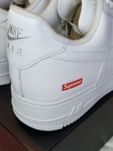 Mens Size 12 - Nike Air Force 1 Low x Supreme BoX LoGo WHITE 🔥 Brand New!!!