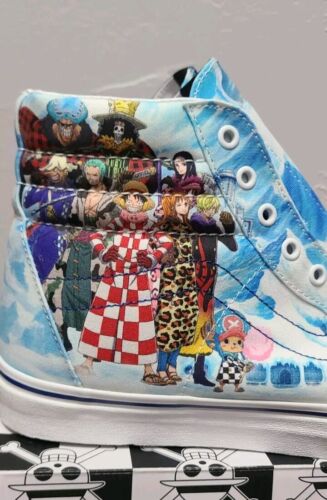 Vans x One Piece Sk8-Hi 'Punk Hazard' 360° Graphic | Size 11.5 | Monkey D. Luffy Zoro Usopp Franky Nami Sanji Robin