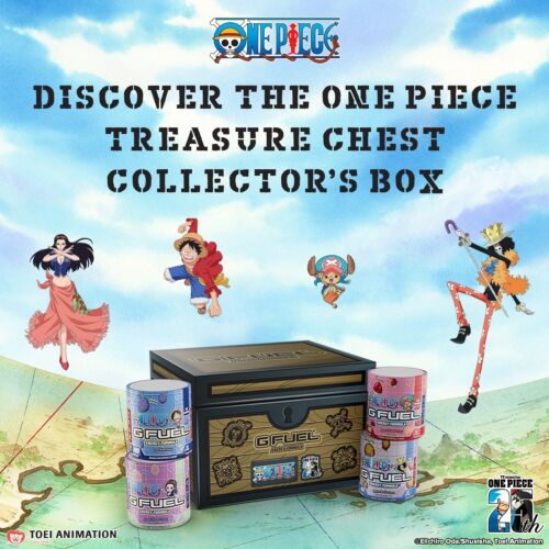 Gfuel x One Piece Treasure Chest Collectors Box | Devil Fruit Flavors Luffy Nico
