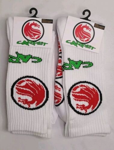 Vans x Carpet Company HALF CAB DRAGON SOCKS | White W/Red NWT Ships FAST!