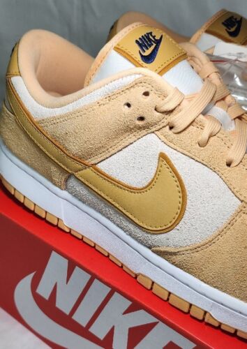 Nike Dunk Low LX Gold Suede Mens Size 12 / Womens 13.5 Extended Size A+ QUALITY