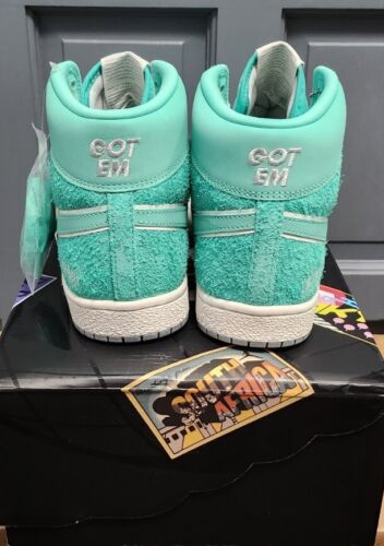 Corporate x Jordan Air Ship PE SP "GOT EM" | Mens Sz 9 | Aqua Green Hairy Suede