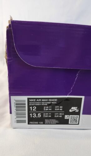 Nike SB Air Max Ishod Wair 2 | Mens Size 12 | Summit White Cream Varsity Red