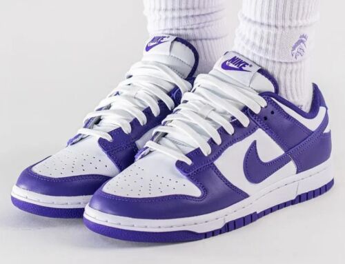 Nike Dunk Low Retro "Court Purple" | Mens Size 12 | White Purple Leather NEW