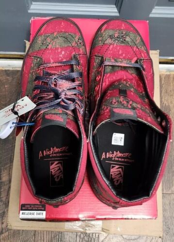 Vans Sk8-Hi x Nightmare On Elm Street Freddy Krueger House Of Terror MENS SZ 13