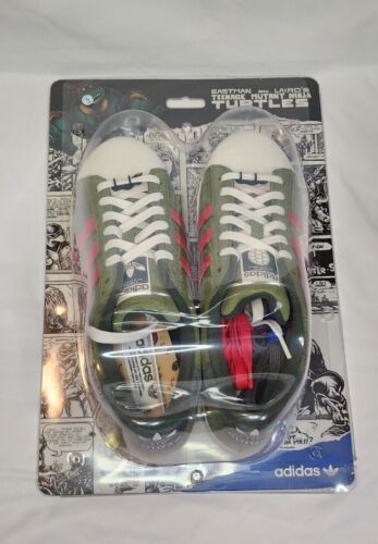 Adidas x TMNT Shell-Toe Sneakers | Mens US Size 12.5 | New with small defect HAS COMIC BOOK