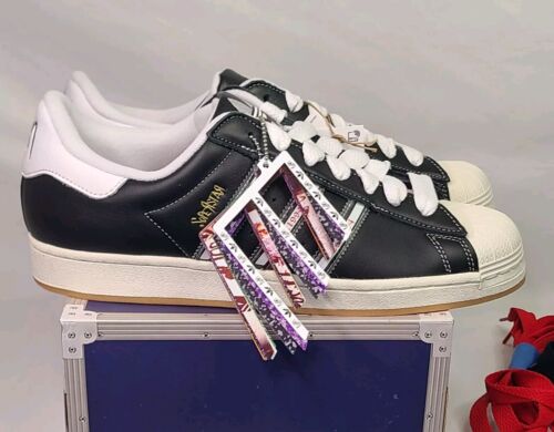 Korn x Adidas Superstar Black Gum | Mens Sz 14 | 30th Anv Red Pick + PURP Laces!