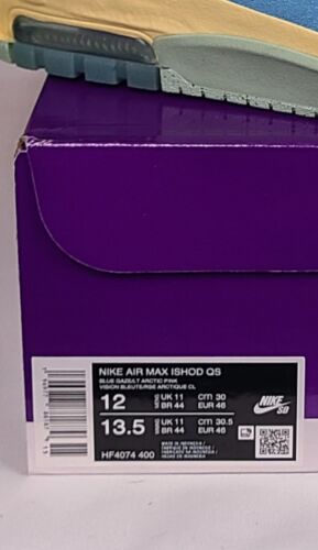 Nike SB Air Max Ishod Wair QS x Verdy Visty | Mens Sz 12 | Blue Gaze Pink Green