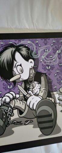 StrangeLove Skateboards Goth Puppet Print GLOW IN DARK Signed 40/100 Sean Cliver