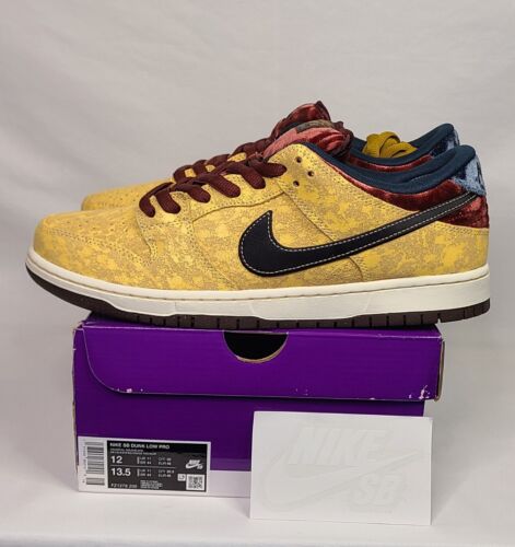 Nike SB Dunk Low City Of Cinema | Mens Sz 12 | Celestial Gold Red Navy Black NEW*
