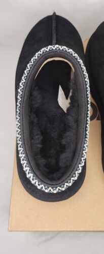 UGG Tasman Slipper | Mens 5 / Womens Size 6 | Black Soft Suede NEW In Box J5