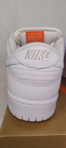 Nike SB Dunk Low Pro ISO Triple White | Mens Size 13 | NEW 2024 Orange Label 🔥