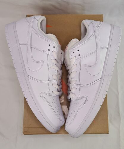 Nike SB Dunk Low Pro ISO Triple White | Mens Size 13 | NEW 2024 Orange Label 🔥
