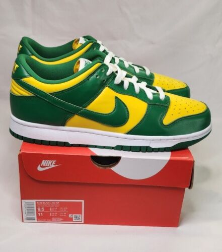 Nike Dunk Low SP Brazil 2020/2024 Green Yellow | Mens Size 9.5 | ✅️ Ships FAST