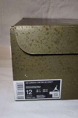 Air Jordan 4 Retro SE Craft Medium Olive Pale Vanilla | Mens Size 12 | NWB 🔥