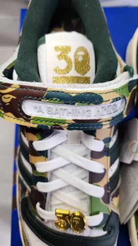 Adidas x Bape Forum 84 Low 30th Anniversary Green Camo Mens Sz 11.5 Bathing Ape