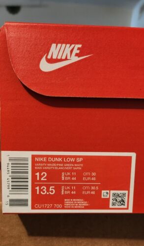 Nike Dunk Low SP Brazil 2020/2024 Green Yellow | Mens Size 12 | ✅️ Ships FAST!