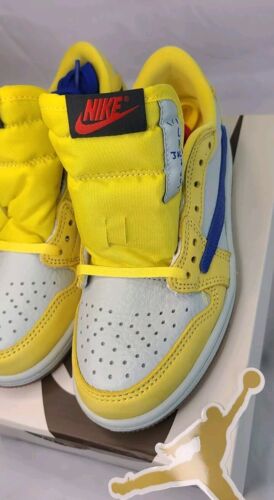 Air Jordan 1 Low OG PS x Travis Scott Canary Yellow Racer Blue - SIZE 1.5 Youth