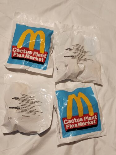 4x McDonalds Cactus Plant Flea Market CPFM Cactus Buddy Toys SEALED! SHIPS FAST